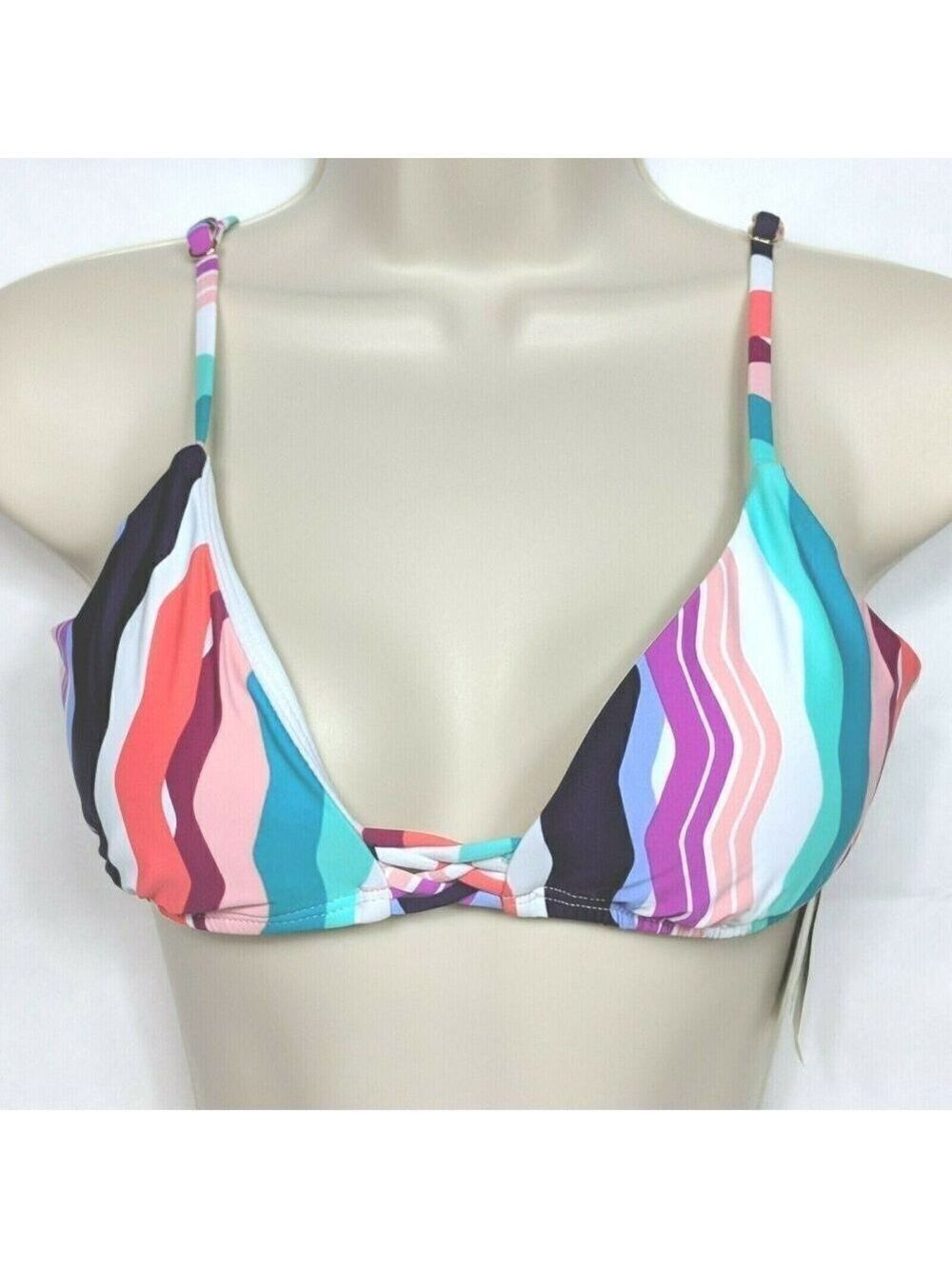 Bar III Bikini Top Medium Waves Purple